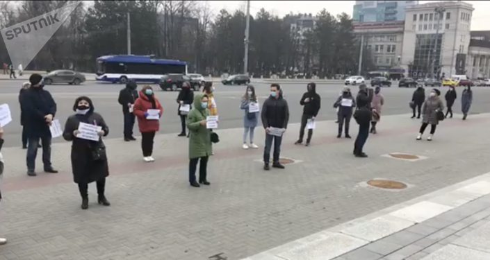 На центральной площади Кишинева протестует малый бизнес